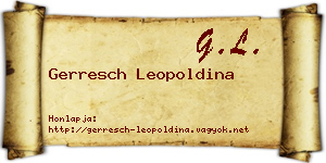 Gerresch Leopoldina névjegykártya